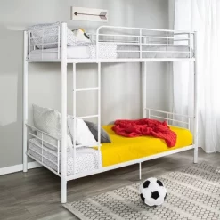 Twin Over Twin Analise Metal Bunk Bed - Saracina Home -Children's Home GUEST 47f054be ac4e 4bc9 b720 aadd11bc6b8b