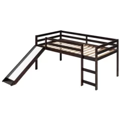 Twin Size Loft Bed With Slide - ModernLuxe -Children's Home GUEST 48ba8ce3 9747 46e4 a051 1a14127085a2