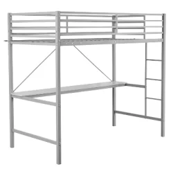 Emma And Oliver Metal Loft Bed Frame With Desk, Protective Guard Rails And Ladder For Kids, Teens And Adults 27 Emma And Oliver Metal Loft Bed Frame With Desk, Protective Guard Rails And Ladder For Kids, Teens And Adults -Children's Home GUEST 4a16e699 64d4 4918 8002 eb03a143e082