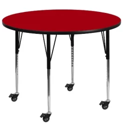 Flash Furniture Mobile 48'' Round Thermal Laminate Activity Table - Standard Height Adjustable Legs -Children's Home GUEST 4a9286e9 8dcc 4deb 853a 588e04322fab