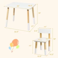 Costway Kids Wooden Table & 2 Chairs Set Children Activity Table Set 17 Costway Kids Wooden Table & 2 Chairs Set Children Activity Table Set -Children's Home GUEST 4aeda5ea 3f8b 449b aedf 5bcb45f13cff