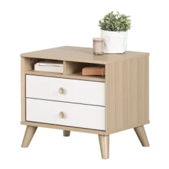 Yodi 2 Drawer Nightstand Soft Elm/White - South Shore 22 Yodi 2 Drawer Nightstand Soft Elm/White - South Shore -Children's Home GUEST 4ed141dc b5af 4afa b2eb c1819d50f505