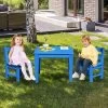 Costway 3PCS Kids Table & 2 Chairs Set Outdoor Heavy-Duty All-Weather Activity Table Set -Children's Home GUEST 514b4744 d611 4710 96da 64b39cc444c5