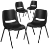 Flash Furniture 4 Pack HERCULES Series 440 Lb. Capacity Kid's Ergonomic Shell Stack Chair With 12" Seat Height -Children's Home GUEST 529647f4 4116 4cd3 922a d8081d9d9717