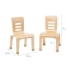 ECR4Kids Bentwood Chairs, Stackable School Chairs, Assembled, 2-Pack - Natural