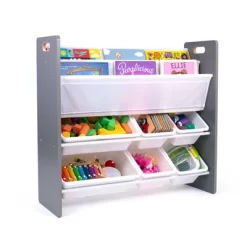 Read N Play 6 Bin Organizer & 2 Tier Bookrack White - Humble Crew -Children's Home GUEST 552e0e29 3cd9 4430 a133 836a33de74b5