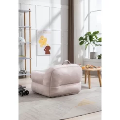 Kid's Velvet Upholstered Accent Chair, Memory Sponge Stuffed Bean Bag Chair-ModernLuxe -Children's Home GUEST 57bfb544 fa22 4d8d bb47 d637b5dfe649