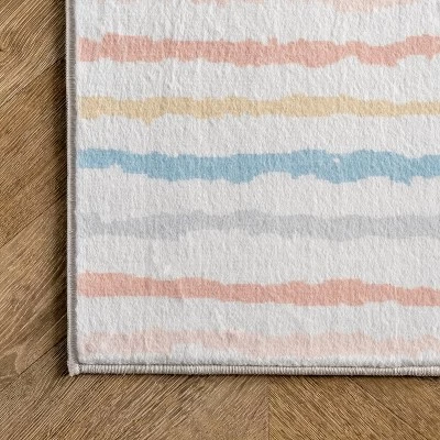 NuLOOM Alise Kids Striped Nursery Or Playroom Area Rug 6 NuLOOM Alise Kids Striped Nursery Or Playroom Area Rug - Image 4