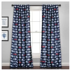Kids' Race Cars Room Darkening Window Curtain Set Navy/Red - Lush Décor -Children's Home GUEST 5afc0dca 187f 4ff3 aff9 b179200d47b8