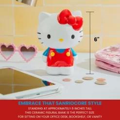 Silver Buffalo Sanrio Hello Kitty 6-Inch Ceramic Figural Coin Bank Storage -Children's Home GUEST 649eed96 c092 45ff 98ff 28d74160ead4