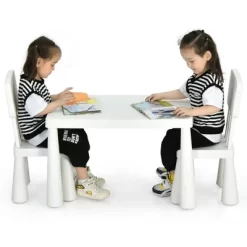 Costway Kids Table & 2 Chairs Set Toddler Activity Play Dining Study Desk Baby Gift -Children's Home GUEST 6612e69c adc1 48af 849d 083dba9d03d4
