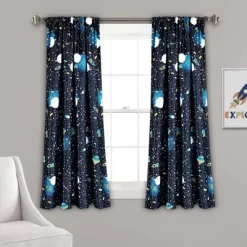 Universe Room Darkening Window Curtain Panels Navy - Lush Décor -Children's Home GUEST 671b9db8 d10d 403e 9f89 9ece9c71c4c5