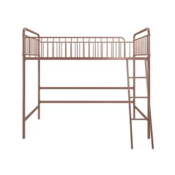 Twin Kaila Metal Loft Bed Rose Gold - Room & Joy -Children's Home GUEST 67ab7b32 5c9d 4092 a042 429188118c1b