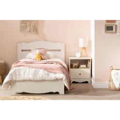 Lyara 1 Drawer Nightstand White Wash - South Shore -Children's Home GUEST 6c0e4f20 a706 4d9f b73e 6867a3e42198