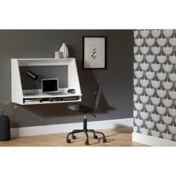 Interface Wall Mount Desk Pure White - South Shore