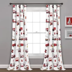 52"x84" Make A Wish Fire Truck Window Curtain Panels Set - Lush Décor -Children's Home GUEST 6dc490c9 2f04 469a ab59 d1d82ff9cf2f