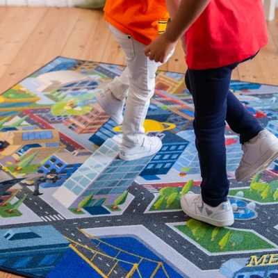 KC CUBS | Justice League Boy & Girl Kids Metropolis City Road Car Vehicle Traffic Educational Learning & Game Nursery Classroom Rug 7 KC CUBS | Justice League Boy & Girl Kids Metropolis City Road Car Vehicle Traffic Educational Learning & Game Nursery Classroom Rug - Image 5