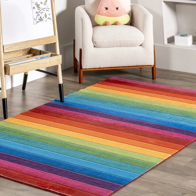NuLOOM Henriette Rainbow Machine Washable Kids Area Rug 10 NuLOOM Henriette Rainbow Machine Washable Kids Area Rug - Image 8