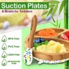 NutriChef Sparkle Bamboo Dinnerware Set With Silicone Suction For Kids -Children's Home GUEST 70f2788d 094c 497f b95c dded93d6de71