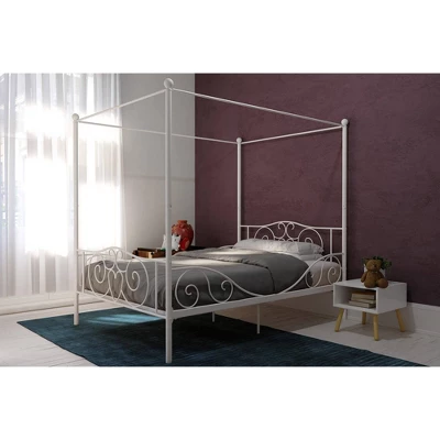 Twin Clara Metal Bed White - Room & Joy 5 Twin Clara Metal Bed White - Room & Joy - Image 3