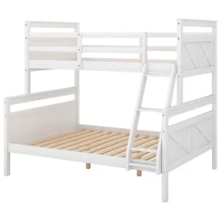 Twin Over Full Bunk Bed With Ladder And Safety Guardrail-ModernLuxe -Children's Home GUEST 776c2964 35a4 461e 844a 4a953883d51c