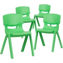 Emma And Oliver 4 Pack Plastic Stackable K-2 School Chair With 13.25"H Seat -Children's Home GUEST 78d181ec 9342 471b b81e 83ee4df9cb11