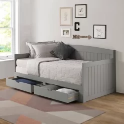 King Harmony Daybed With Conversion Dove Gray - Alaterre Furniture -Children's Home GUEST 78faeddb 3271 4b8b b5fe 9fcb3ca30989