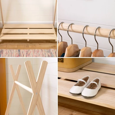 Sweedi Scandinavian Kids' Clothes Rack Natural Wood - South Shore 6 Sweedi Scandinavian Kids' Clothes Rack Natural Wood - South Shore - Image 4