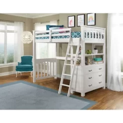 Twin Highlands Loft Bed White - Hillsdale Furniture