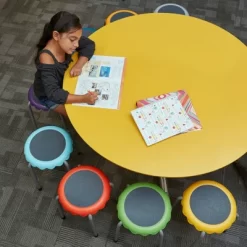 ECR4Kids Daisy Stackable Stool Set, Flexible Seating, 17in Seat Height, 8-Piece -Children's Home GUEST 7cff08d5 d285 4e65 9fae 65ce83f1cb2d