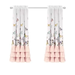 2pc Flutter Butterfly Window Curtain Set Pink - Lush Décor -Children's Home GUEST 7d0df101 7c22 45de 9c13 35be28f9468a