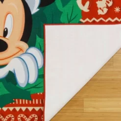 Disney Mickey Mouse Wreath 54"x78" Area Rug Red -Children's Home GUEST 7dbcf54f fdc4 4164 9ebb 657eca134c0f