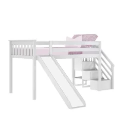 Max & Lily Twin Low Loft Bed With Stairs And Slide -Children's Home GUEST 7fc912a3 2395 4504 a9d1 a589b6090d29