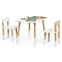 Costway Kids Wooden Table & 2 Chairs Set Children Activity Table Set 18 Costway Kids Wooden Table & 2 Chairs Set Children Activity Table Set -Children's Home GUEST 870d51b7 341f 4f39 b189 fc6ee4b68087