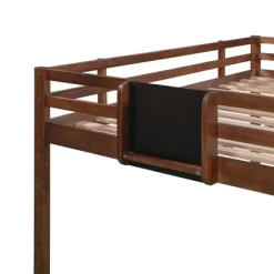 Full Size Wooden Loft Bed With Slide, Stair And Chalkboard - ModernLuxe -Children's Home GUEST 8d6456bc 3522 4c23 9d07 b31ee9e3602d