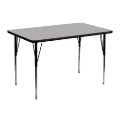 Flash Furniture 30''W X 48''L Rectangular Thermal Laminate Activity Table - Standard Height Adjustable Legs -Children's Home GUEST 8ef0f93e 3799 4707 beb7 de55d83c819c 1