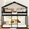 Wood Twin Over Twin Bunk Bed With Tent-ModernLuxe -Children's Home GUEST 8f93c1fb 8fe8 4a0d b2e6 4b0dd4b67b28