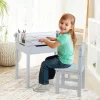 Costway Toddler Craft Table & Chair Set Kids Art Crafts Table WithPaper Roll Holder Grey/White 1 Costway Toddler Craft Table & Chair Set Kids Art Crafts Table WithPaper Roll Holder Grey/White -Children's Home GUEST 9074cb7a 1771 45f8 b6c1 70d71eca2f0a
