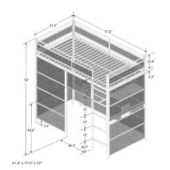 Twin Battle Den Gaming Bunk Bed With TV Mount Black - X Rocker -Children's Home GUEST 927971a8 db05 42da 8978 dca43b526706