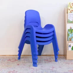 ECR4Kids SitRight Plastic Children’s Chair, Indoors And Outdoors, 11in Seat Height, 4-Pack -Children's Home GUEST 92a14420 298d 4194 a44a 9b41f01c8f57