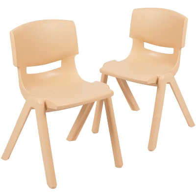 Emma And Oliver 2 Pack Plastic Stack School Chair With 13.25"H Seat, K-2 School Chair 3 Emma And Oliver 2 Pack Plastic Stack School Chair With 13.25"H Seat, K-2 School Chair