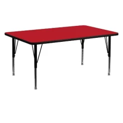 Emma And Oliver 24x60 Rectangle HP Laminate Adjustable Preschool Activity Table -Children's Home GUEST 9a603693 23d7 4d4d 8a7c 9d9fc627908e