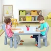 Costway Kids Table & 2 Chairs Set Toddler Activity Play Dining Study Desk Baby Gift