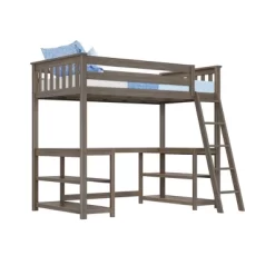 Max & Lily Twin-Size High Loft Bed With Wraparound Desk & Shelves -Children's Home GUEST 9b45a0f8 714d 4b2a 9e4f a57128c795bb