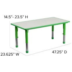 Emma And Oliver 23.625"W X 47.25"L Rectangular Plastic Height Adjustable Activity Table 16 Emma And Oliver 23.625"W X 47.25"L Rectangular Plastic Height Adjustable Activity Table -Children's Home GUEST 9b9263b2 48d1 4b18 bf7c 6f3aadaeb227 1