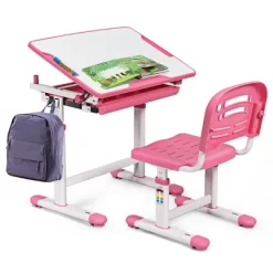 Costway Height Adjustable Children's Desk Chair Set Multifunctional Study Drawing -Children's Home GUEST 9d836e2f 3d0a 4251 bdad 703bcc41c114