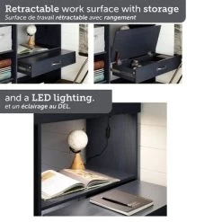 Twin Asten Loft Bed With Desk Blueberry - South Shore -Children's Home GUEST 9daf2335 f119 4ad3 aa33 d3b4349836ba