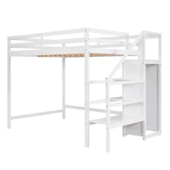 Full Size Loft Bed With Built-in Storage Wardrobe And Stairs-ModernLuxe -Children's Home GUEST 9dd72aae 4212 4d00 b5af c5eb201135b3