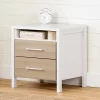 Munich 2 Drawer Nightstand - White/Soft Elm - South Shore 2 Munich 2 Drawer Nightstand - White/Soft Elm - South Shore -Children's Home GUEST 9fe18016 8c24 4ce5 bfbb 8da3d93d4a22