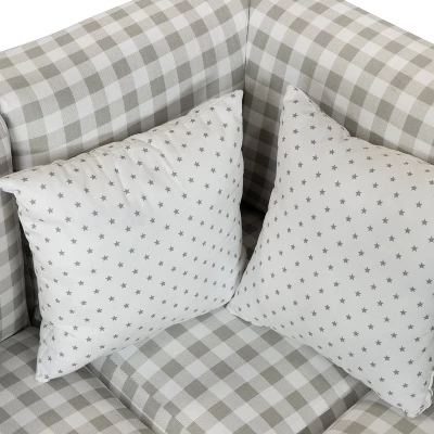 Tibbetts Kids' Sectional With Ottoman Gray/White - HOMES: Inside + Out 6 Tibbetts Kids' Sectional With Ottoman Gray/White - HOMES: Inside + Out - Image 4